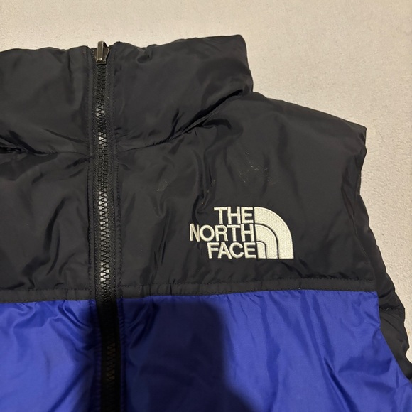 The North Face Nuptse 700 Vest Men's Medium Blue Goose Down Puffer Full Zip - Picture 4 of 8
